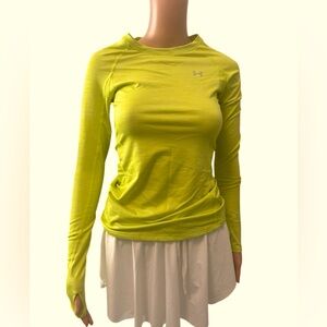 Under Armour Women's Long Sleeve Performance Top in Neon Yellow-Green